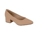 Sapato Scarpin Feminino Salto Bloco Baixo Modare Nude
