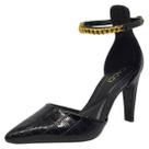 Sapato Scarpin Feminino Salto Fino Croco Elegante Cacci