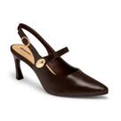 Sapato Scarpin Feminino Slingback Salto Fino Café Moda Dakota - Marrom Sapato Scarpin Feminino Slingback Salto Fino Café Moda Dakota - Marrom