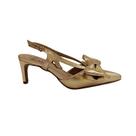 Sapato scarpin lizielizi cristal ouro 10016.4645