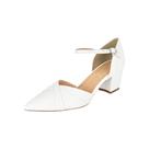 Sapato Scarpin Noiva Couro Branco Salto Bloco Sapato Scarpin Noiva Couro Branco Salto Bloco