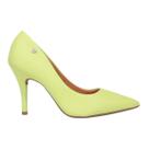 Sapato Scarpin Salto Fino Casual Feminino Vizzano 11841101 Verde Claro