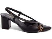 Sapato Scarpin Salto Médio Baixo Grosso Bico Fino Social Feminino 6 cm EMILY ONLINE