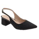 Sapato Scarpin Slingback Aberto Atras Salto Baixo Brilho Sapato Scarpin Slingback Aberto Atras Salto Baixo Brilho
