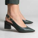 Sapato Scarpin Slingback Bebecê Verde Escuro