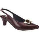 Sapato Scarpin Slingback Feminino Detalhe Metalizado Salto