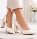 Sapato Scarpin Social Salto Alto Grosso Bico Fino 9cm Feminino EMILY ONLINE