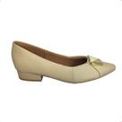 Sapato scarpin Usaflex Couro Bico fino fivela AB6619