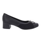 Sapato Scarpin Usaflex Salto Bloco AJ0111 Couro Napa Ortopédico Feminino