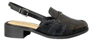 Sapato Slingback Feminino Ramarim Salto Baixo Croco