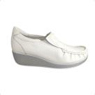 Sapato Social Anabela Usaflex Couro Ortopedico 5743PL