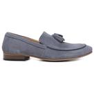 Sapato Social Azul Fenin Bambolim Em Couro 07885