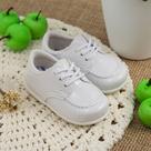 Sapato Social Bebê Pinokio Cadarço Verniz Branco