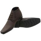 Sapato Social Cano Alto Basico Pires Shoes com Cadarço Bico Fino e Sola Leve