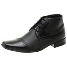 Sapato Social Cano Alto Pires Shoes com Cadarço Bico Fino e Detalhes em Tramas
