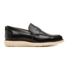Sapato Social Casual Loafer Masculino Derby Em Couro Preto