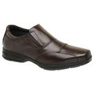 Sapato Social Casual Masculino Conforto Ortopédico Antistress Macio Em Couro Marrom 5080