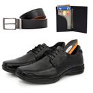 Sapato Social Casual Masculino Couro Animal Confortável Envio Já + Cinto e Carteira Masculina