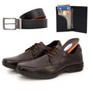 Sapato Social Casual Masculino Couro Animal Confortável Envio Já + Cinto e Carteira Masculina