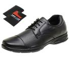 Sapato Social Casual Masculino Ortopédico Couro + Carteira Social