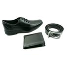 Sapato Social Confort West Line + Cinto + Carteira De Brinde Masculino Adulto - Ref 1804