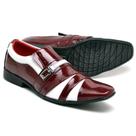 Sapato Social Confortável Masculino Roma Vinho e Branco Vogado Shoes Sapato Social Confortável Masculino Roma Vinho e Branco Vogado Shoes