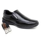 Sapato Social Conforto Masculino Liso Macio + Cinto (Cft25175)