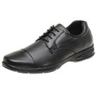 Sapato Social Couro Masculino Anti Stress Ajuste Cadarço