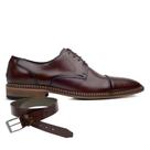 Sapato Social Couro Mouro Wood + Cinto 60413