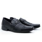 Sapato Social Couro Tradicional Confortável Preto Masculino