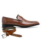 Sapato Social Couro Whisky Madok + Cinto 27006 Sapato Social Couro Whisky Madok + Cinto 27006