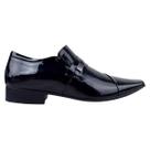 Sapato Social de Couro Masculino Jota Pe Air Fillipo 77704 Preto Verniz