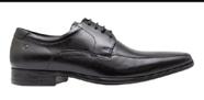 Sapato Social Democrata Masculino Preto Couro Cadarço 244101