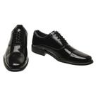 Sapato Social em Verniz Pires Shoes com Costuras Bico Redondo e Sola Borracha