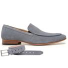 Sapato Social Fenin Em Couro Camurca + Cinto 45885
