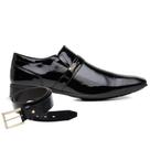 Sapato Social Jota Pe Preto Verniz + Cinto 74892 Sapato Social Jota Pe Preto Verniz + Cinto 74892