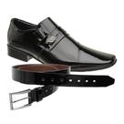 Sapato Social Jota Pe Verniz Preto + Cinto de Couro 77704