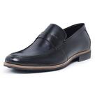 Sapato Social Loafer Masculino Luc em Couro Preto Com Vira