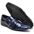Sapato Social Masculino Amsterdã Preto e Azul Vogado Shoes