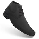 Sapato Social Masculino Bico Fino Alongado Cano Alto Bota Botinha Cadarço Trabalho Casual Passeio
