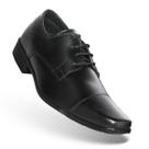 Sapato Social Masculino Bico Fino Alongado Estilo Italiano Cadarço Trabalho Preto e Marrom