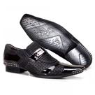 Sapato Social Masculino Calvest em Couro Viena Preto com detalhes Verniz - 1750C223-PTO Tamanho:40COR:Preto