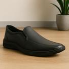 Sapato Social Masculino Conforto Leve Macio Preto Elástico Trabalho Presente MODELOS 15030