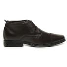 Sapato Social Masculino Couro Cano Curto Design Oxford Bico Longo Formal Elegante Café