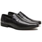 Sapato Social Masculino Couro Nobre Legitimo Sem Cadarço Loafer Bico Fino Calce Fácil Confortável Berganno