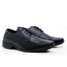 Sapato Social Masculino Couro Tradicional Amarrar Fino Preto