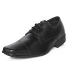 Sapato Social Masculino Elegante em material ecológico Confortável Cor:PretoTamanho:40
