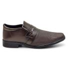 Sapato Social Masculino Elegante Italiano Bico Alongado Formal Casamento Formatura Café Fosco