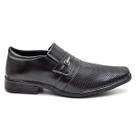 Sapato Social Masculino Elegante Italiano Bico Alongado Formal Casamento Formatura Preto Fosco