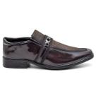 Sapato Social Masculino Elegante Macio Design Italiano Em Verniz Bico Quadrado Clássico Leve